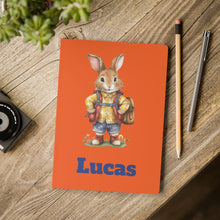 Load image into Gallery viewer, Personalized Rabbit Journal: Custom Name Softcover Back to School Gift
