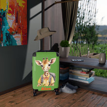 Load image into Gallery viewer, Giraffe Print Kids Suitcase, Personalized Travel Bag
