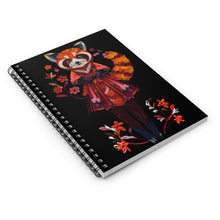 Load image into Gallery viewer, Red Panda Kimono Spiral Notebook, Paper Quilling Style