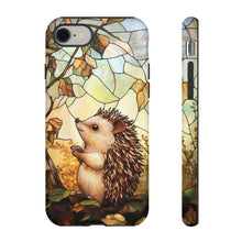 Load image into Gallery viewer, Stained Glass Hedgehog Phone Case, Animal Lover Gift