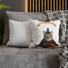 Load image into Gallery viewer, Halloween Cat Witch Pillowcase, Spooky Autumn Decor