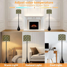 Load image into Gallery viewer, Scandinavian Owl Floor Lamp, Sage Green Nursery Lamp, Cozy Reading Corner Light