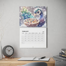 Load image into Gallery viewer, Peacock Calendar 2027, Colorful Peacock Wall Calendar, Peacock Lover Gift, Bird Lover Gift, Nature Calendar, Elegant Bird Decor