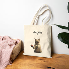 Load image into Gallery viewer, Grumpy Cat Teacher Tote Bag: 100% Cotton Canvas Shopper