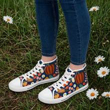 Load image into Gallery viewer, Autumn Leaf Print High Top Sneakers: Women's Fall Fashion