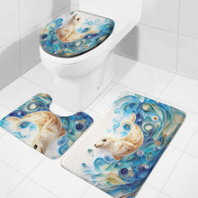 Load image into Gallery viewer, 3-Piece Seal Bathroom Set โ Flannel Toilet Mat, Lid Cover & Bath Rug