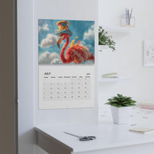 Load image into Gallery viewer, Flamingo Calendar 2027, Pink Flamingo Wall Calendar, Tropical Bird Art