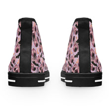 Load image into Gallery viewer, Pink Pansy Pattern High Top Sneakers