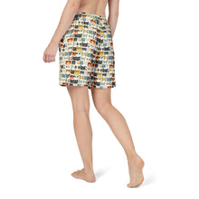 Load image into Gallery viewer, Cat Print Swim Shorts