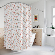 Load image into Gallery viewer, Watercolor Sea Creatures Shower Curtain | Seahorse Jellyfish Starfish Pattern