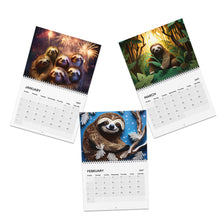 Load image into Gallery viewer, Sloth Calendar 2027, Cute Sloth Wall Calendar, Sloth Lover Gift, Funny Animal Calendar, Wildlife Calendar, Christmas Gift