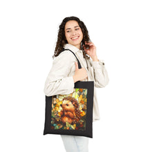 Load image into Gallery viewer, Stained Glass Hedgehog Cotton Canvas Tote Bag