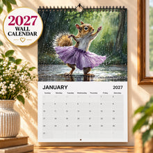 Load image into Gallery viewer, Squirrel Calendar 2027, Cute Squirrel Wall Calendar, Squirrel Lover Gift, Woodland Animal Calendar, Wildlife Calendar, Nature Lover Gift