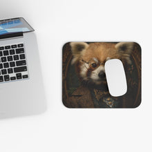 Load image into Gallery viewer, Victorian Red Panda with Glasses mouse pad , Retro Animal Desk Mat, Gift for Christmas