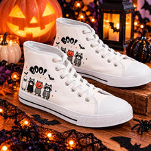 Load image into Gallery viewer, Halloween High Top Sneakers – Raccoon Costume Design