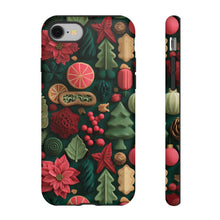 Load image into Gallery viewer, 3D Christmas Floral Phone Case, Holiday Tough Cover