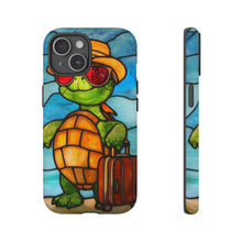 Load image into Gallery viewer, Vacation Turtle Stained Glass Design Tough Phone Case