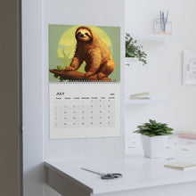 Load image into Gallery viewer, Sloth Calendar 2027, Cute Sloth Wall Calendar, Sloth Lover Gift, Funny Animal Calendar, Wildlife Calendar, Christmas Gift