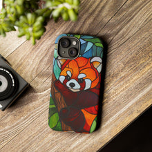 Load image into Gallery viewer, Red Panda Phone Case: Stained Glass Style, Tough Case