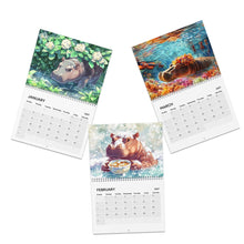 Load image into Gallery viewer, Hippo Calendar 2027, Funny Hippo Wall Calendar, Cute Hippo Art, Hippo Lover Gift