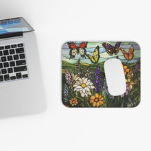 Load image into Gallery viewer, Butterfly Floral Mouse Pad: Colorful Nature Desk Mat