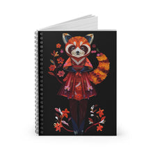 Load image into Gallery viewer, Red Panda Kimono Spiral Notebook, Paper Quilling Style