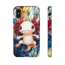 Load image into Gallery viewer, Axolotl Phone Case: Stained Glass Pet Lover Gift