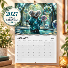 Load image into Gallery viewer, Koala Calendar 2027, Cute Koala Wall Calendar, Koala Lover Gift, Funny Koala Calendar, Australian Animal Gift, Wildlife Calendar