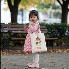 Load image into Gallery viewer, Personalized Halloween Tote Bag: Custom Name Canvas Candy Bag