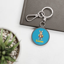 Load image into Gallery viewer, Personalized Kids Keychain: Custom Backpack Tag, Initial Lunch Bag Tag