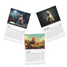 Load image into Gallery viewer, Cat Calendar 2027, Funny Cat Wall Calendar, Cute Cat Art, Cat Lover Gift