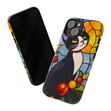 Load image into Gallery viewer, Stained Glass Cat Phone Case, Protective, Cat Lover Gift