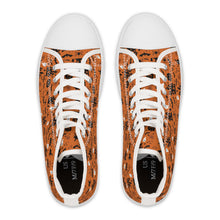Load image into Gallery viewer, Halloween High Top Sneakers – Spooky Orange Canvas