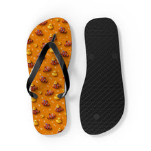 Load image into Gallery viewer, Orange Flip Flops – Rubber Duck Clown Fish Design