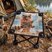 Load image into Gallery viewer, Funny Raccoon Fishing Stool, Foldable Camping Seat, Gift for Fisherman, Outdoor Chair,Personalized Fishing Chair
