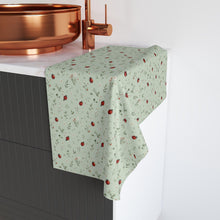 Load image into Gallery viewer, Ladybug Botanical Floral Print Hand Towel
