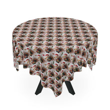 Load image into Gallery viewer, Christmas Red Panda Tablecloth, Holiday Dining, 55.1" Polyester
