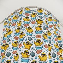 Load image into Gallery viewer, Rubber Duck Shower Curtain: Nautical Ocean Theme, Kids Bathroom Decor
