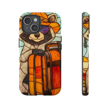 Load image into Gallery viewer, Stained Glass Raccoon Phone Case: Vacation Animal Lover Gift
