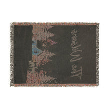 Load image into Gallery viewer, Christmas Woven Blanket – Snowy Cabin Design
