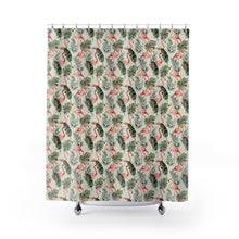 Load image into Gallery viewer, Tropical Flamingo Shower Curtain, Exotic Bathroom Decor
