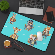 Load image into Gallery viewer, Personalized Animal Desk Mat, Neoprene Mouse Pad, Office Decor
