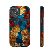 Load image into Gallery viewer, Cat Phone Case – Stained Glass Style Kitten Art
