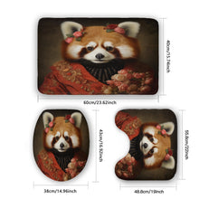 Load image into Gallery viewer, Red Panda Bathroom Rug Set, Funny Housewarming Gift
