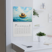 Load image into Gallery viewer, Snail Calendar 2027, Cute Snail Wall Calendar, Snail Lover Gift, Whimsical Animal Calendar, Nature Lover Gift, Cute Animal Gift
