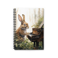 Load image into Gallery viewer, Rabbit Pianist Spiral Notebook
