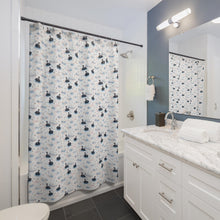 Load image into Gallery viewer, Black Swan Pattern Shower Curtain | Watercolor Swan Bathroom Decor
