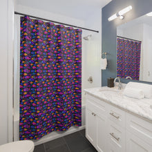 Load image into Gallery viewer, Fish Pattern Shower Curtain | Ocean Fish Repeat Design, Bathroom Decor
