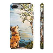 Load image into Gallery viewer, Stained Glass Dog Phone Case: Colorful Protector Cover
