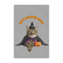 Load image into Gallery viewer, Halloween Cat Minky Blanket, Personalized Cozy Throw
